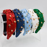 Royal Blue Football Charm Gameday Headband