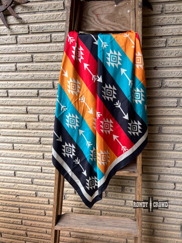 Follow Your Arrow Western Southwestern Wild Rag Scarf Accent