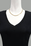 Classic 16 Inch Herringbone Chain Necklace Gold