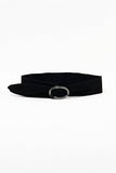 Suede Wide Belt – Black