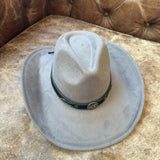 Handmade Black Western Hat Band with Star Concho