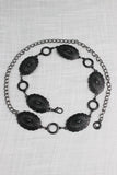 Western Chain Belt Interlocking Oval and O-Ring Design Antique Gold