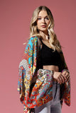 Valentina Ultra Duster Kimono | Angel Sleeves | Vibrant Print | Viscose