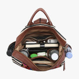 Lexie Aztec Convertible Backpack Satchel | Black