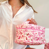 Cherry Bowtiful Coquette Travel Cosmetic Case With Handle