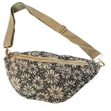Vintage Look Floral Sling Crossbody Bag Indigo Bloom