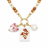 Ellison+Young Sunset Dragon Mahjong Beaded Charm Necklace