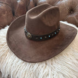 Handmade Western Hat Band with Star Concho & Turquoise Accents