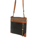 Brook Leather Crossbody Black Brown