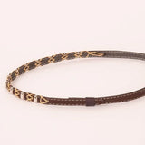 Tombstone Brown Leather Hat Band