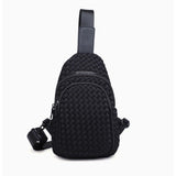 Beyond the Horizon Woven Neoprene Sling Backpack | Black