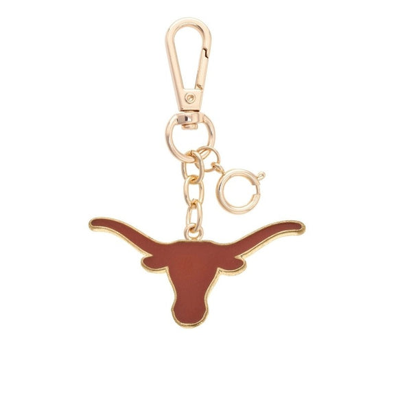 Texas UT Longhorns Enamel Logo Bag Charm Keychain