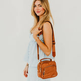 Nisha Nylon Crossbody Bag | Lightweight | Brown