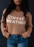 Light Brown Cream Coffee Weather Sweater