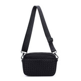 Inspiration Woven Neoprene Crossbody Bag | Black