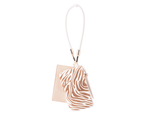 Genuine Leather Wristlet & Card Holder Set | Beige Zebra Print