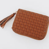 Wynona Woven Card Wallet Brown