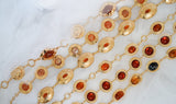 Rose Quartz Gold Chain Belt | Crystal Healing Inspired | Gold