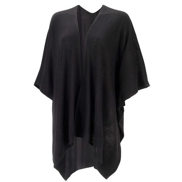 Black Lindsey Wrap Shawl Ruana
