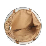 Handwoven Lightweight Woven Tote Paper Straw Khaki Tan