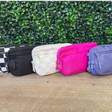 Pink Orchid Nylon 2 in 1 Bag Crossbody Wristlet