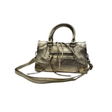 Judith Mini Iridescent Leather Handbag – Gold