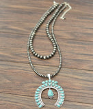 Squash Naja Turquoise Necklace – 2-Strand Boho Statement Piece