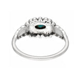 Blue Mohave Turquoise Solitaire Ring | 925 Sterling Silver Feather Setting