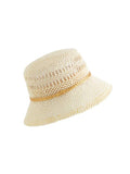 Allison Paper Straw Bucket Hat in Ivory