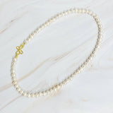 Clover Clasp Genuine Freshwater Pearl Necklace