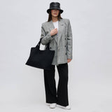 Sky's The Limit Large Woven Neoprene Tote | Black