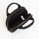 Mini Vegan Leather Purse Pouch Keychain Bag Charm Black