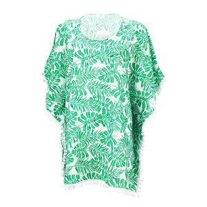 Frond Of Mine Tropical Pom Pom Cover Up