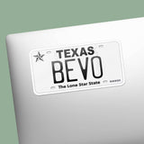 Bevo Texas Longhorn License Plate Waterproof Sticker