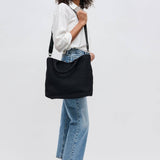 Sky's The Limit Medium Woven Neoprene Tote Black