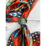 Western Southwestern Hat Hugger Wild Rag Scarf Slide Rectangle 4 Stone Concho