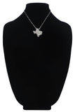 Texas State Pendant Paperclip Chain Necklace | AB Crystal