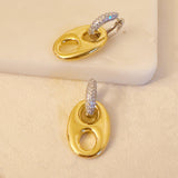 Glam Pave Western Equestrian Horse Bit Drop Earrings