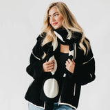 Dorthy Dot Scarf Black White