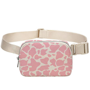 Pink Cowhide Crossbody Bag