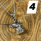 Sterling Silver Horse Head Western Layering Necklace