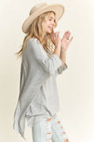 Oversized Flare Tunic Top – Charcoal