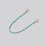 Beaded Bag Charm Decor Accent Thin Blue