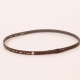 Piney Leather Hat Band – Brown | Studded Western Style