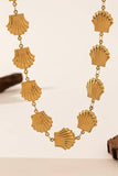 Seashell Station Necklace - 18K Gold Stainless Steel