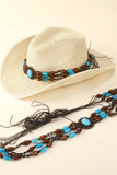 Western Turquoise Concho Beaded Hat Band