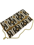 Mocha Beaded Clutch