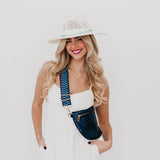 Shell Beach Western Sun Hat | Blue Stones