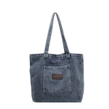 Light Blue Washed Denim Shoulder Bag