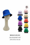 Solid Color Cotton Bucket Hat Purple